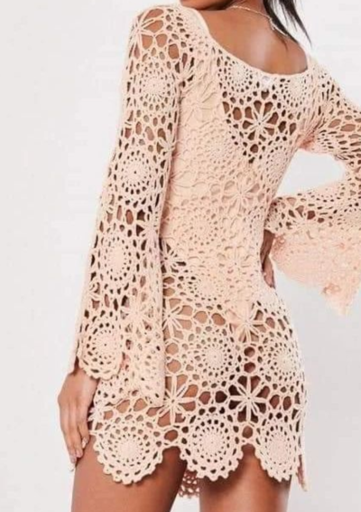 Итальянское вязаное платье для лета