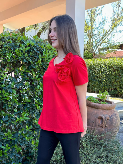 DANIELA G - Chic Rosette Tee