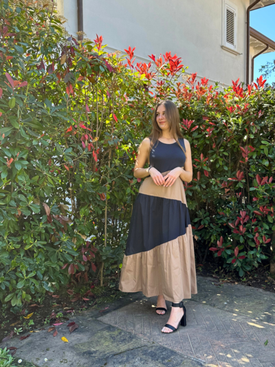 DANIELA G - Chic Bicolor Midi Dress