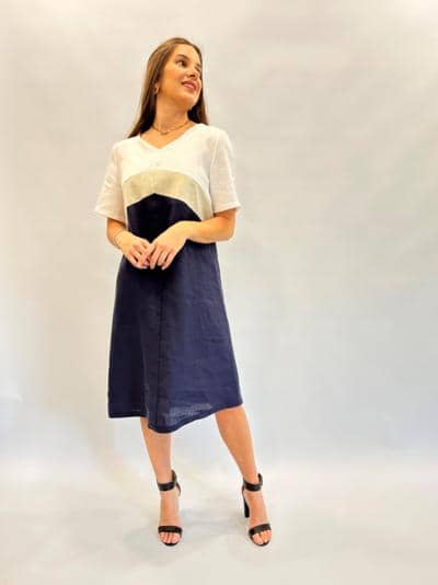 DANIELA G - Elegant Linen Dress