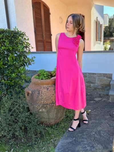 DANIELA G - Chic Pink Midi Dress