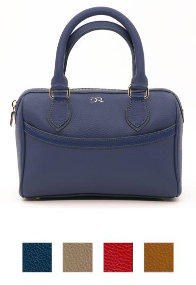 Blue leather handbag made in Italy for resellers wholesale