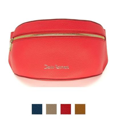 Red leather waist bag for resellers Italian manufacturer