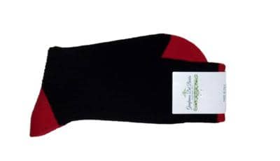 DEL BARBA - Detalle de canalé con puntera y talón lisos en contraste