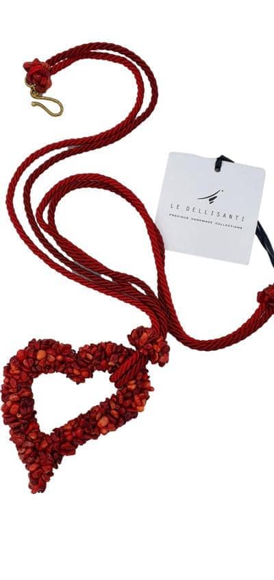 LE DELLI SANTI - STONE HEART PENDANT 