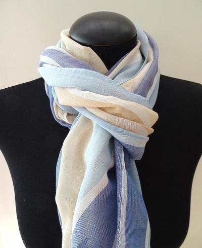 ARDITEX - ШАРФ ИЗ ЖАКАРДА В ПОЛОСКУ 