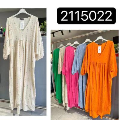 ACADIA FASHION - Vestido LINO y ALGODÓN 