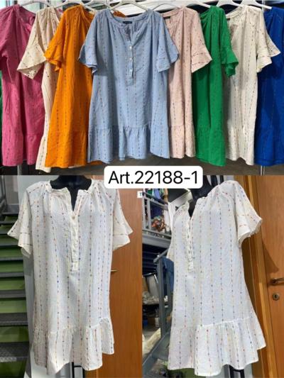 ACADIA FASHION - Vestido de lino y algodón 