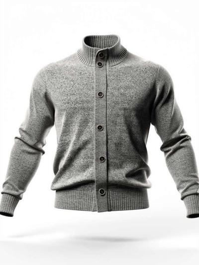 DUE TOSCANI - Jaqueta masculina de malha com botões 