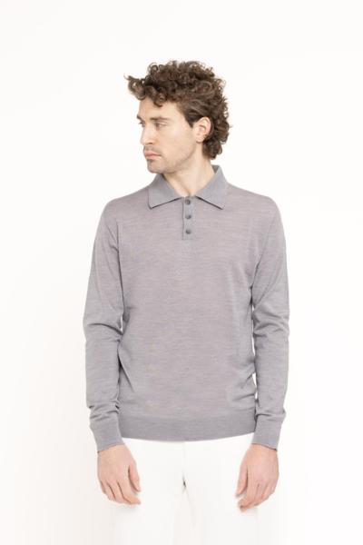 DUE TOSCANI - Camisa polo masculina de manga comprida 
