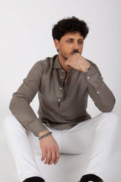 EKLAM - Camisa de linho elegante 