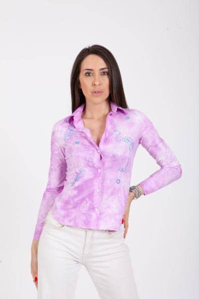 EKLAM - Camisa Roxa Elegante 