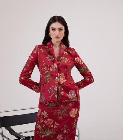 ELEANOR NITTI - Terno jacquard floral 