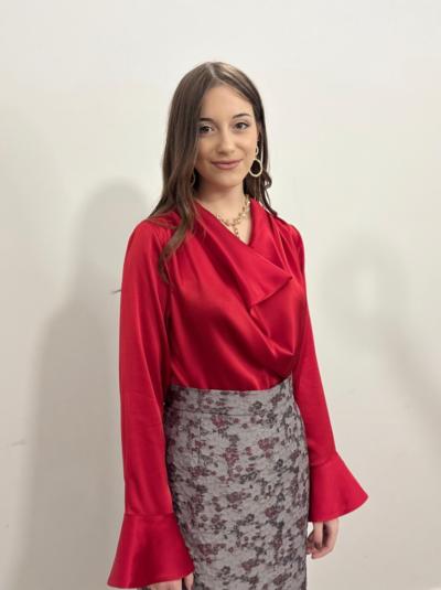 ELEANOR NITTI - Silk Satin Classic Blouse