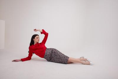 Blusa e saia italianas elegantes para revendedores