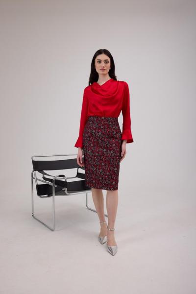 ELEANOR NITTI - Gonna a tubino in jacquard floreale 