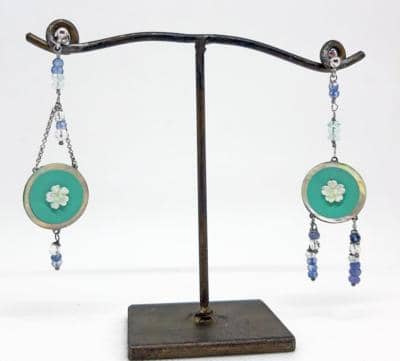 FEMELLE - boucle d'oreille 8, boutons précieux et pierres naturelles