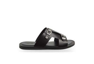 FIORANGELO - Black Leather Sandal