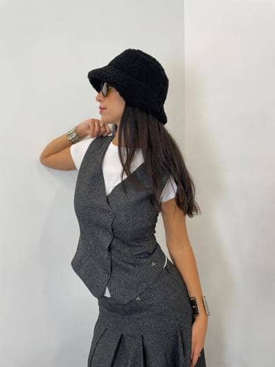 FM MODA - Conjunto elegante de lana 