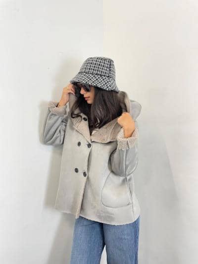 FM MODA - Abrigo de lana elegante 