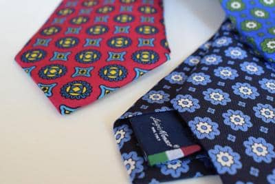 LUIGI MONACO 1969 - Printed silk 3 folds tie