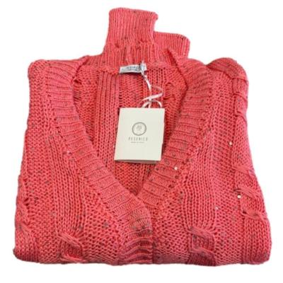 Italian wholesale coral knit sweater for resellers