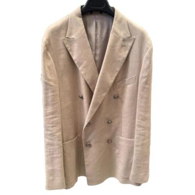 Made in Italy beige linen blazer for resellers wholesale
