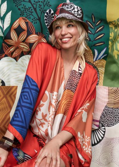 LARIOSETA - Patchwork-Kimono 