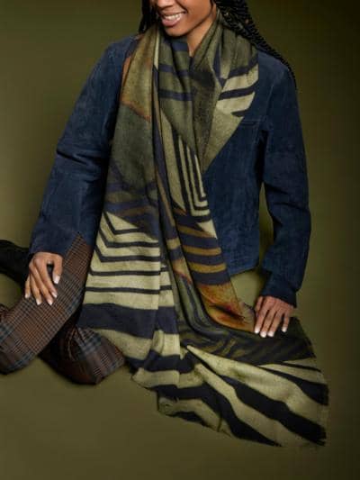 LARIOSETA - Bufanda estampada elegante 