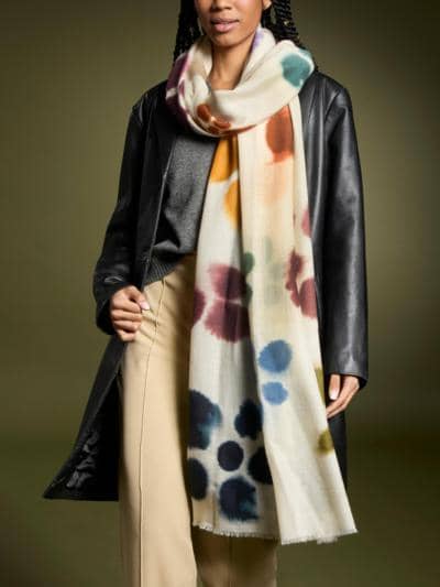 Bufanda colorida hecha en Italia para revendedores