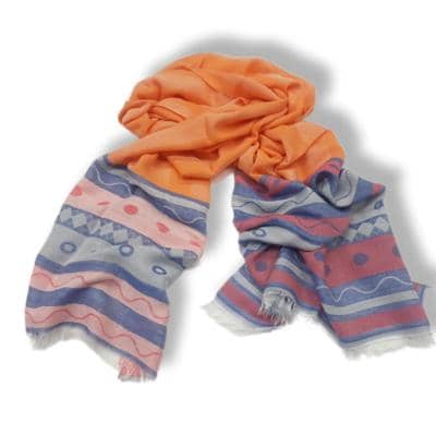 GESYS - Bufanda con estampado colorido 