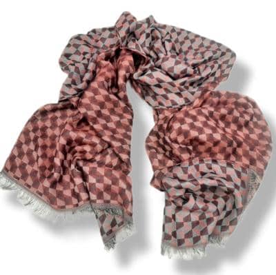 GESYS - Шерстяной шарф с геометрическим узором 