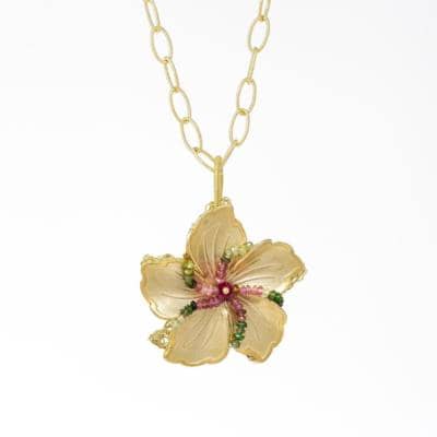 GRAZIELLA BENNATI - Colgante Doble Flor 