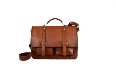 GUSSACI - Classic Leather Satchel