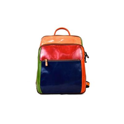 Bunter Leder-Rucksack Made in Italy für Wiederverkäufer