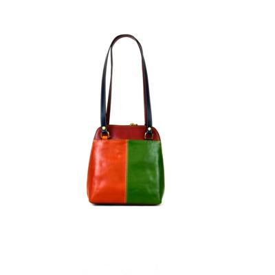 Italienische Lederhandtasche tricolor für Wiederverkäufer