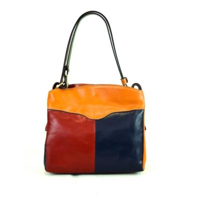 Italienische Lederhandtasche mehrfarbig für Wiederverkäufer