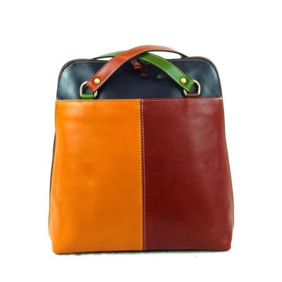 GUSSACI - Ledertasche in Farbblock-Optik 