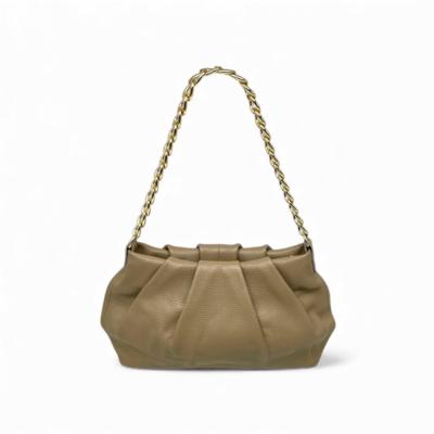 Made in Italy leather handbag with gold chain for resellers