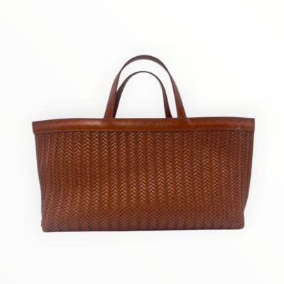 LISA LIVI - Sac cabas en cuir tressé 