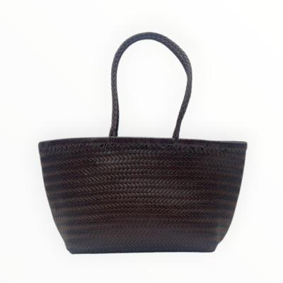 Italian handmade woven leather tote bag wholesale for resellers