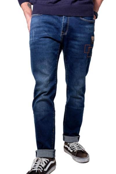 ITABAZAAR - Jeans xadrez 