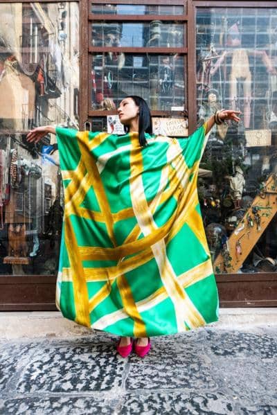 KELLÉ FASHION - Kaftano lungo in raso 