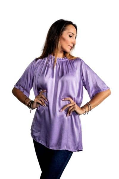 KEYSHA - blusa, viscosa seta 