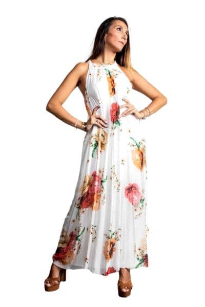 KEYSHA - Vestido, seda y jersey. 