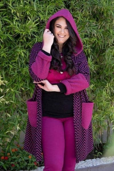 LADY XL - Cardigan con cappuccio 3312 