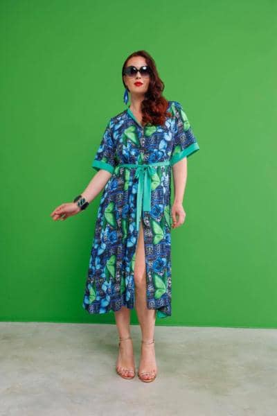 LADY XL - abito in georgette f003 