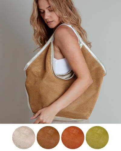 Итальянская кожаная сумка-сетка для оптовых продавцов