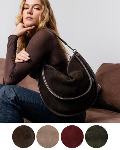 LAURA DI MAGGIO - Sac hobo en cuir suédé 