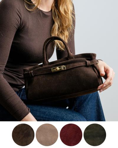 LAURA DI MAGGIO - Sac à main en cuir suédé 